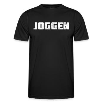Jog - Men's Functional T-Shirt - black - Front - AI Model Male 178 dark (178cm)