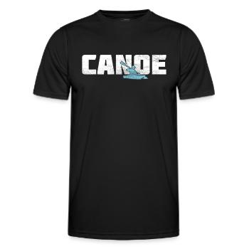 Kanu - Männer Funktions-T-Shirt - Schwarz - Vorne - AI Model Male 178 dark (178cm)