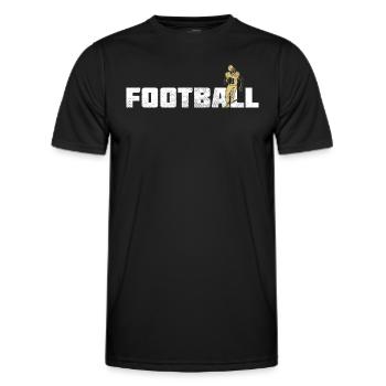 American football - Men's Functional T-Shirt - black - Front - AI Model Male 178 dark (178cm)