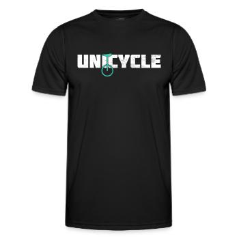 Einrad - Männer Funktions-T-Shirt - Schwarz - Vorne - AI Model Male 178 dark (178cm)