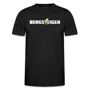 Bergsteigen - Männer Funktions-T-Shirt - Schwarz - Vorne - AI Model Male 178 dark (178cm)