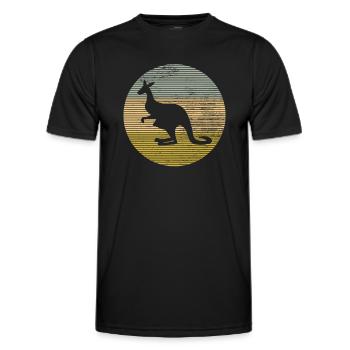 Kangaroo - Men's Functional T-Shirt - black - Front - AI Model Male 178 dark (178cm)