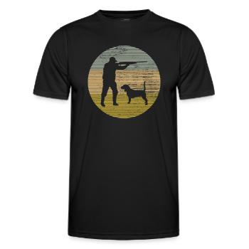 Hunt - Men's Functional T-Shirt - black - Front - AI Model Male 178 dark (178cm)