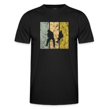 Angling - Men's Functional T-Shirt - black - Front - AI Model Male 178 dark (178cm)