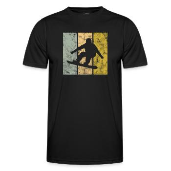 Snowboarding - Men's Functional T-Shirt - black - Front - AI Model Male 178 dark (178cm)