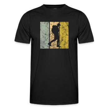 wander - Men's Functional T-Shirt - black - Front - AI Model Male 178 dark (178cm)