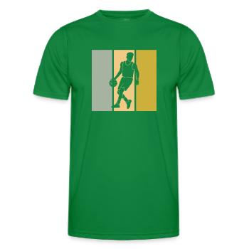 Basketball - Men's Functional T-Shirt - kelly green - Front - AI Model Male 178 dark (178cm)