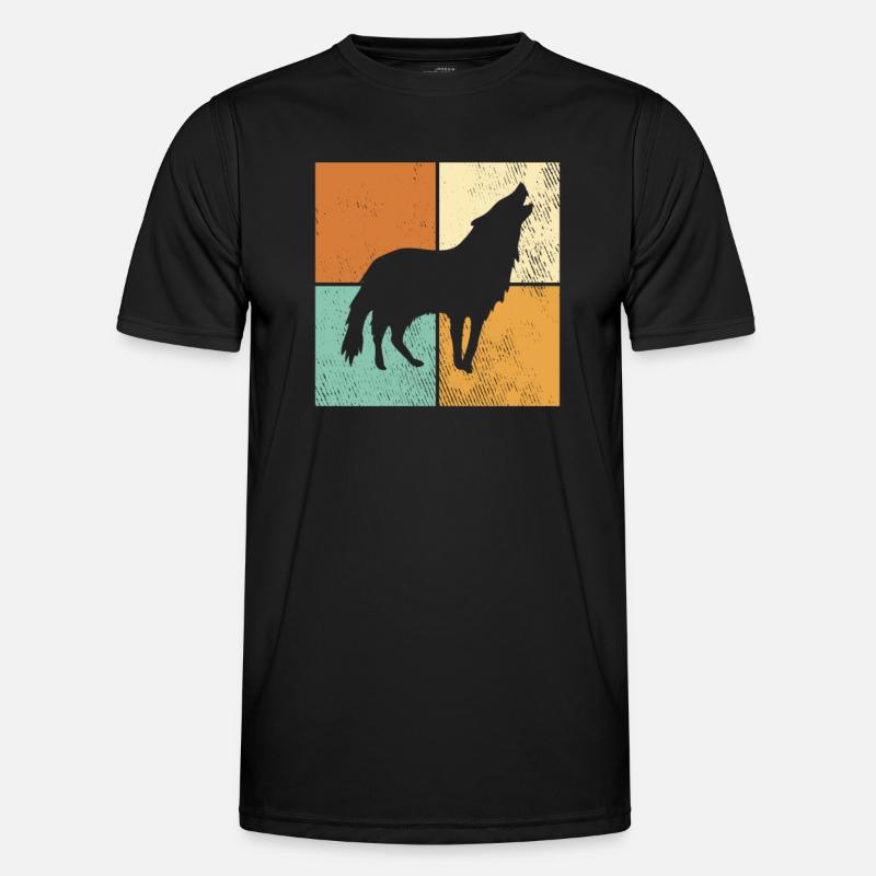 Wolf - Men's Functional T-Shirt - black
