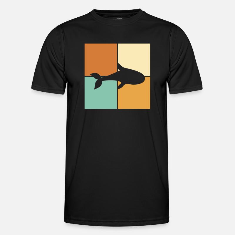 Fisch - Männer Funktions-T-Shirt - Schwarz