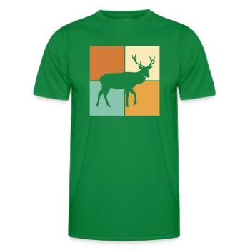 Cerf - T-shirt sport Homme - vert - Devant - AI Model Male 178 dark (178cm)