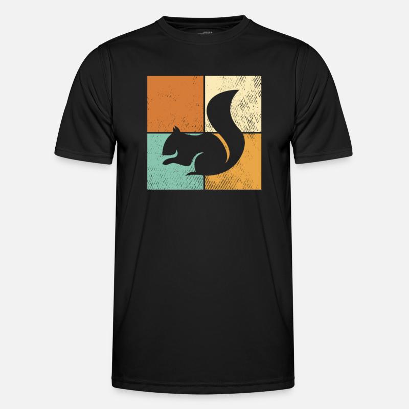 Eichhörnchen - Männer Funktions-T-Shirt - Schwarz