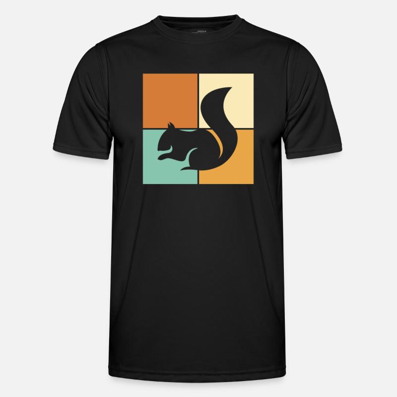 Eichhörnchen - Männer Funktions-T-Shirt - Schwarz