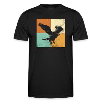 Adler - Männer Funktions-T-Shirt - Schwarz - Vorne - AI Model Male 178 dark (178cm)