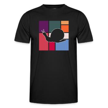 Schnecke - Männer Funktions-T-Shirt - Schwarz - Vorne - AI Model Male 178 dark (178cm)