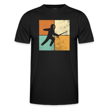 Fencing - Men's Functional T-Shirt - black - Front - AI Model Male 178 dark (178cm)