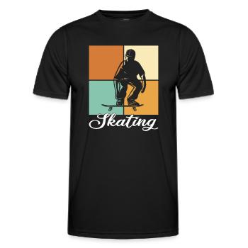 Patinage - T-shirt sport Homme - noir - Devant - AI Model Male 178 dark (178cm)