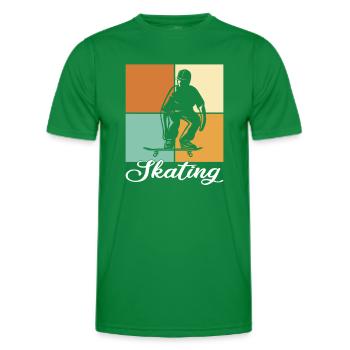 Skating - Men's Functional T-Shirt - kelly green - Front - AI Model Male 178 dark (178cm)