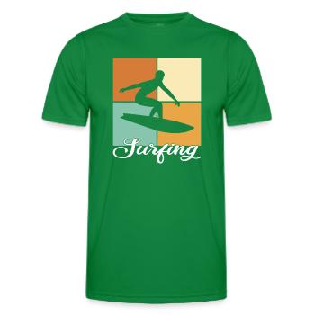 Surfen - Männer Funktions-T-Shirt - Kelly Green - Vorne - AI Model Male 178 dark (178cm)