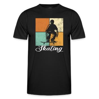 Patinage - T-shirt sport Homme - noir - Devant - AI Model Male 178 dark (178cm)