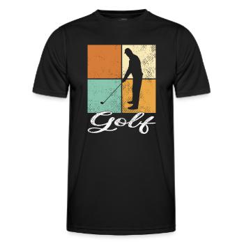 Golfe - T-shirt sport Homme - noir - Devant - AI Model Male 178 dark (178cm)