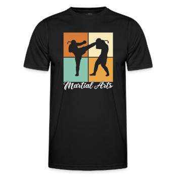 MMA - T-shirt sport Homme - noir - Devant - AI Model Male 178 dark (178cm)