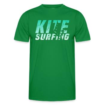 Kite surfen - Männer Funktions-T-Shirt - Kelly Green - Vorne - AI Model Male 178 dark (178cm)