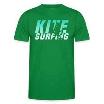 Kite Surfing - Männer Funktions-T-Shirt - Kelly Green - Vorne - AI Model Male 178 dark (178cm)