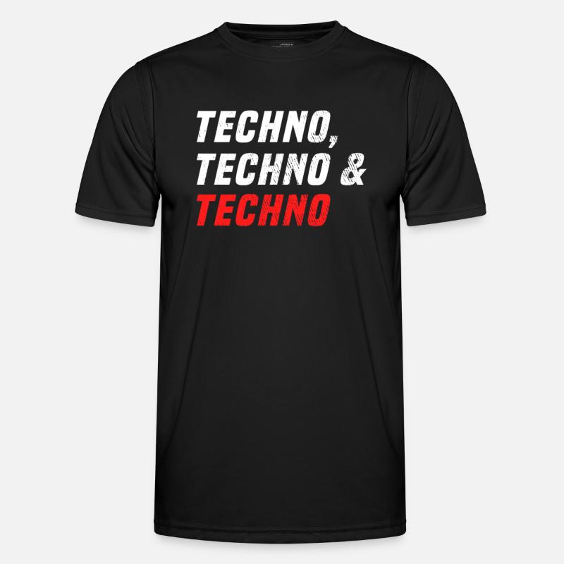Techno Techno Techno - T-shirt sport Homme - noir