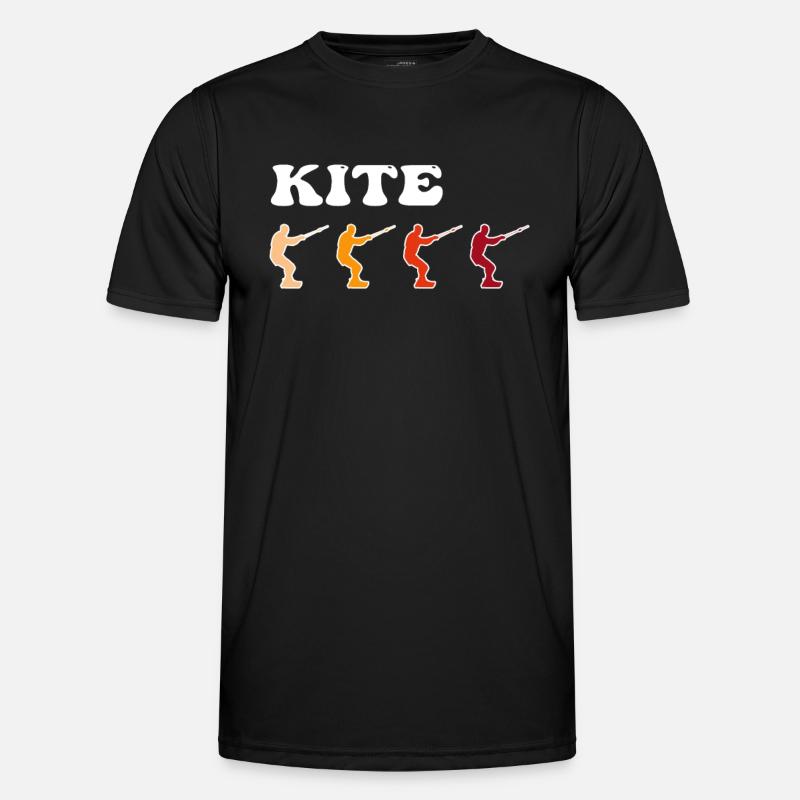 Kite Surfing Retro - Men's Functional T-Shirt - black