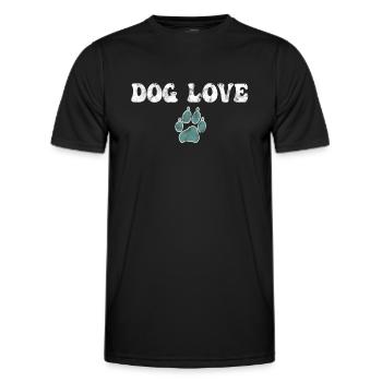 Hundeliebe dog love - Männer Funktions-T-Shirt - Schwarz - Vorne - AI Model Male 178 dark (178cm)