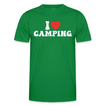 Ich liebe Camping - Männer Funktions-T-Shirt - Kelly Green - Vorne - AI Model Male 178 dark (178cm)