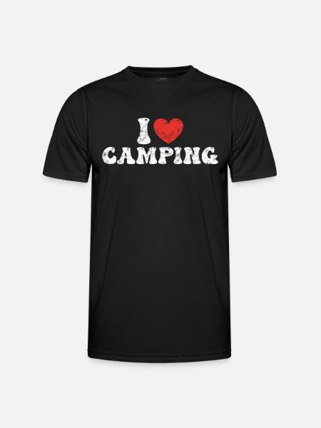 I love camping - Men's Functional T-Shirt - black