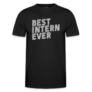 best intern - Men's Functional T-Shirt - black - Front - AI Model Male 178 dark (178cm)