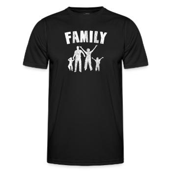 Familie - Männer Funktions-T-Shirt - Schwarz - Vorne - AI Model Male 178 dark (178cm)