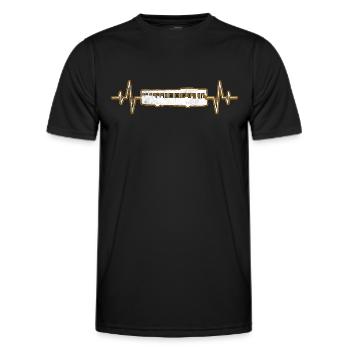 Bus Herzschlag - Männer Funktions-T-Shirt - Schwarz - Vorne - AI Model Male 178 dark (178cm)