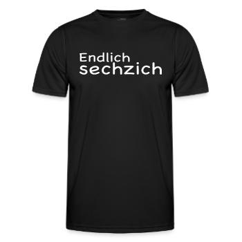 Endlich 60 - Männer Funktions-T-Shirt - Schwarz - Vorne - AI Model Male 178 dark (178cm)