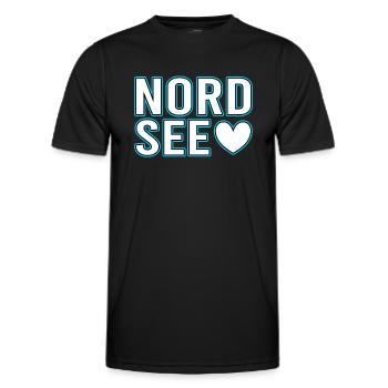 Nordsee - Männer Funktions-T-Shirt - Schwarz - Vorne - AI Model Male 178 dark (178cm)