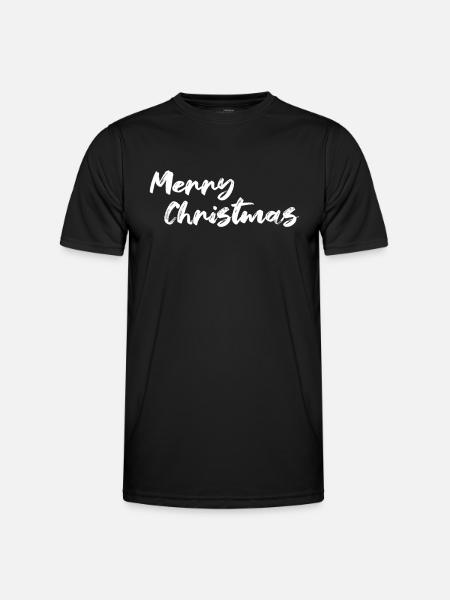 Merry Christmas - Männer Funktions-T-Shirt - Schwarz