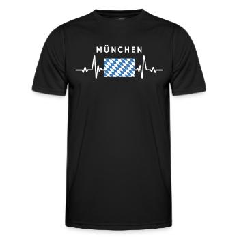 Battement de cœur de Munich - T-shirt sport Homme - noir - Devant - AI Model Male 178 dark (178cm)