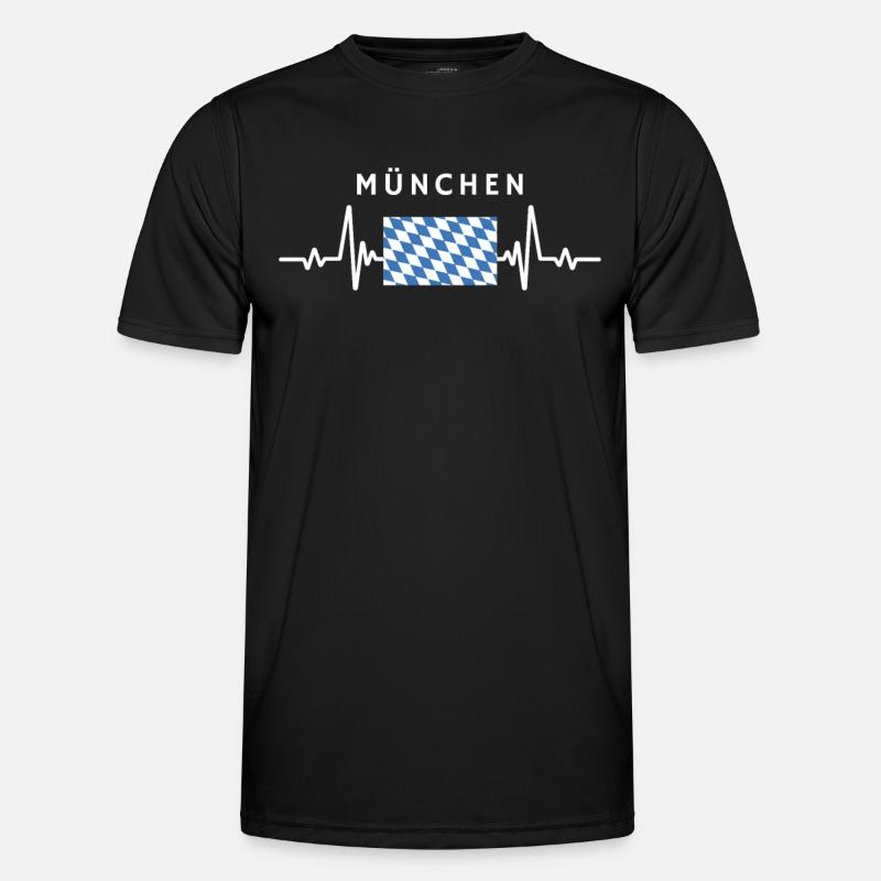 Munich Heartbeat - Men's Functional T-Shirt - black