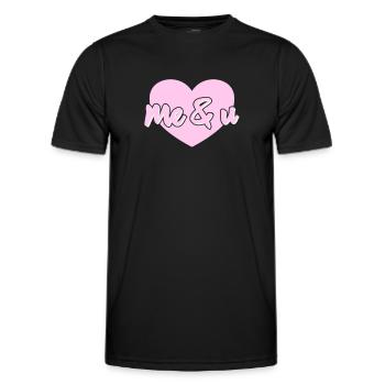 Me and U - Men's Functional T-Shirt - black - Front - AI Model Male 178 dark (178cm)