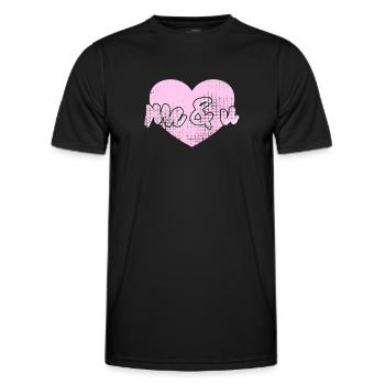 Me and U - Men's Functional T-Shirt - black - Front - AI Model Male 178 dark (178cm)