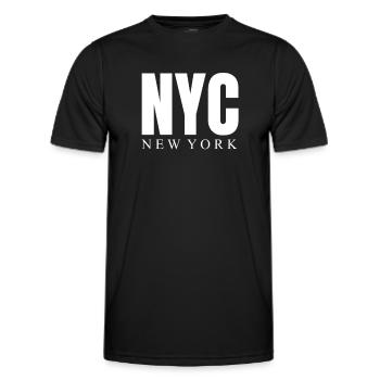 New York - T-shirt sport Homme - noir - Devant - AI Model Male 178 dark (178cm)