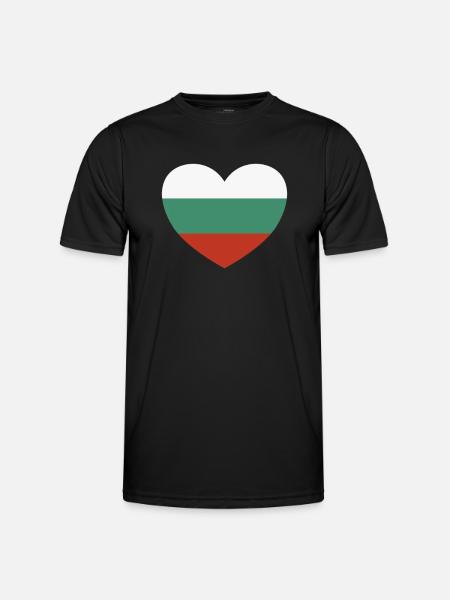 Bulgaria Heart - Men's Functional T-Shirt - black