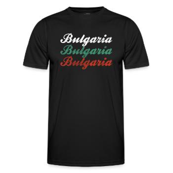 Bulgarie Bulgarie Lettrage - T-shirt sport Homme - noir - Devant - AI Model Male 178 dark (178cm)