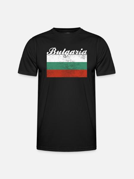 Flag: Bulgaria Bulgaria - Men's Functional T-Shirt - black