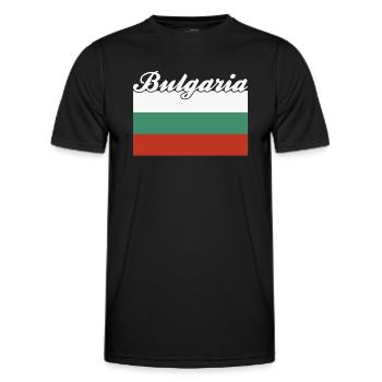 Pavillon : Bulgarie Bulgarie - T-shirt sport Homme - noir - Devant - AI Model Male 178 dark (178cm)