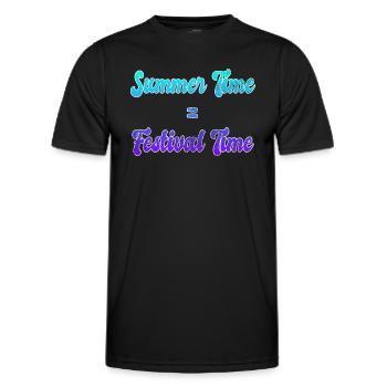 Festival d’été - T-shirt sport Homme - noir - Devant - AI Model Male 178 dark (178cm)
