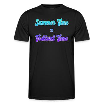 Festival d’été - T-shirt sport Homme - noir - Devant - AI Model Male 178 dark (178cm)