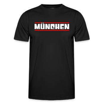 Munich - T-shirt sport Homme - noir - Devant - AI Model Male 178 dark (178cm)